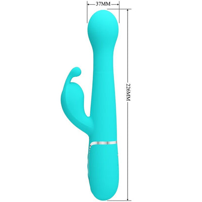 PRETTY LOVE - DEJON 3 IN 1 MULTIFUNCTION RABBIT VIBRATOR WATER GREEN