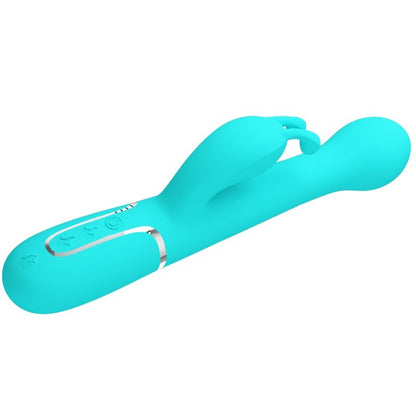 PRETTY LOVE - DEJON 3 IN 1 MULTIFUNCTION RABBIT VIBRATOR WATER GREEN