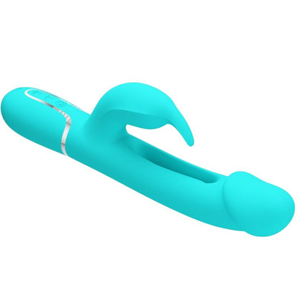 PRETTY LOVE - KAMPAS 3 IN 1 MULTIFUNCTION RABBIT VIBRATOR WITH WATER GREEN TONGUE