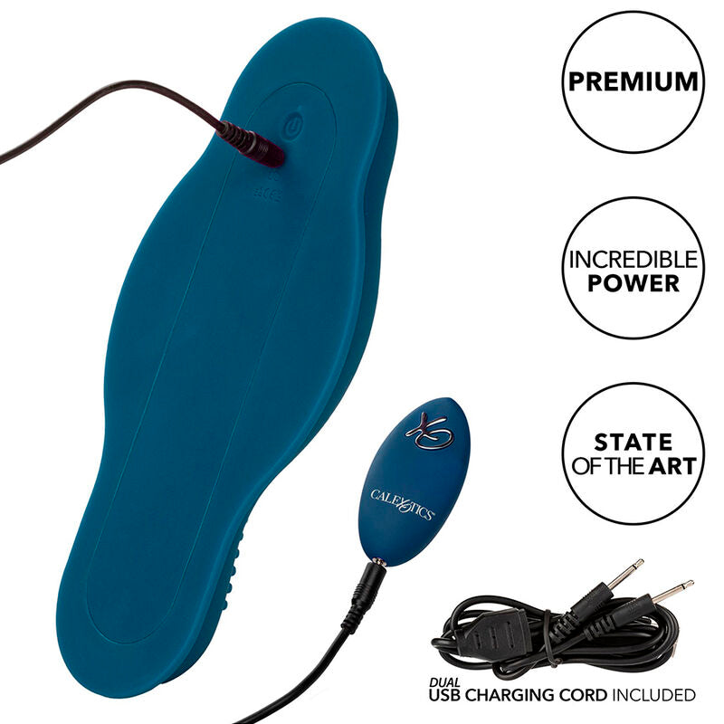 CALEXOTICS - RIDER DUAL MOTOR MASSAGER REMOTE CONTROL BLUE