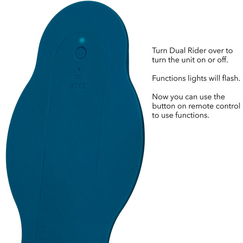 CALEXOTICS - RIDER DUAL MOTOR MASSAGER REMOTE CONTROL BLUE