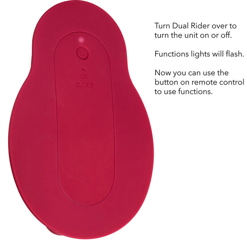 CALEXOTICS - RIDER DUAL MOTOR MASSAGER REMOTE CONTROL RED