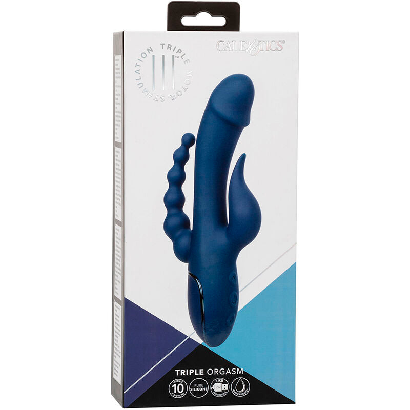 CALEXOTICS - TRIPLE ORGASM BLUE VIBRATOR