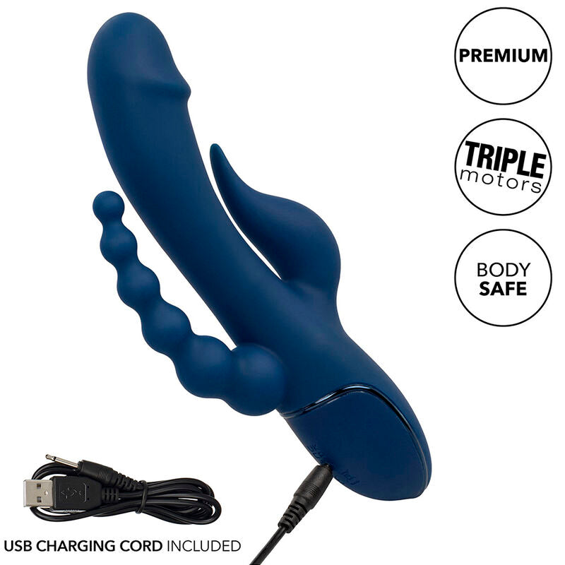 CALEXOTICS - TRIPLE ORGASM BLUE VIBRATOR