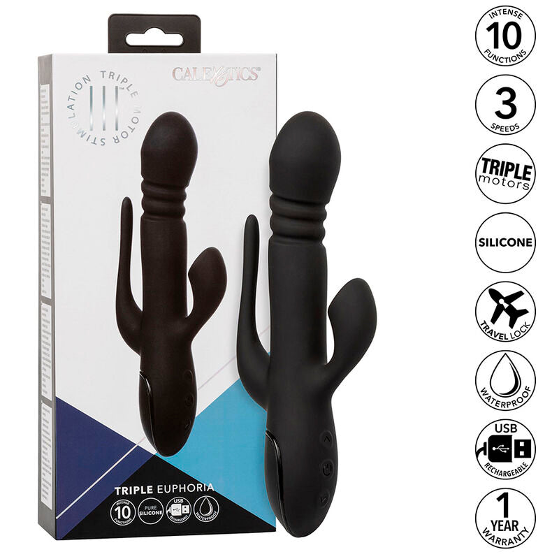 CALEXOTICS - EUPHORIA TRIPLE VIBRATOR BLACK