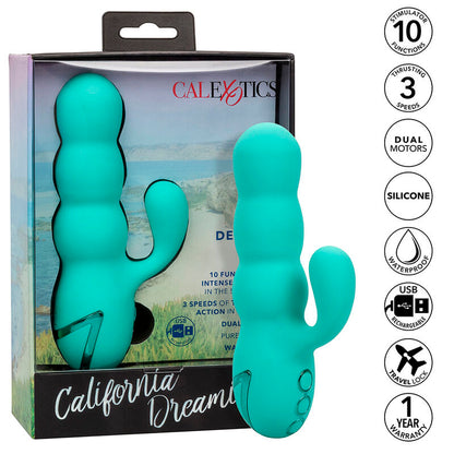 CALEXOTICS - DEL MAR DIVA VIBRATOR RABBIT WATER GREEN BY CALIFORNIA DREAMING