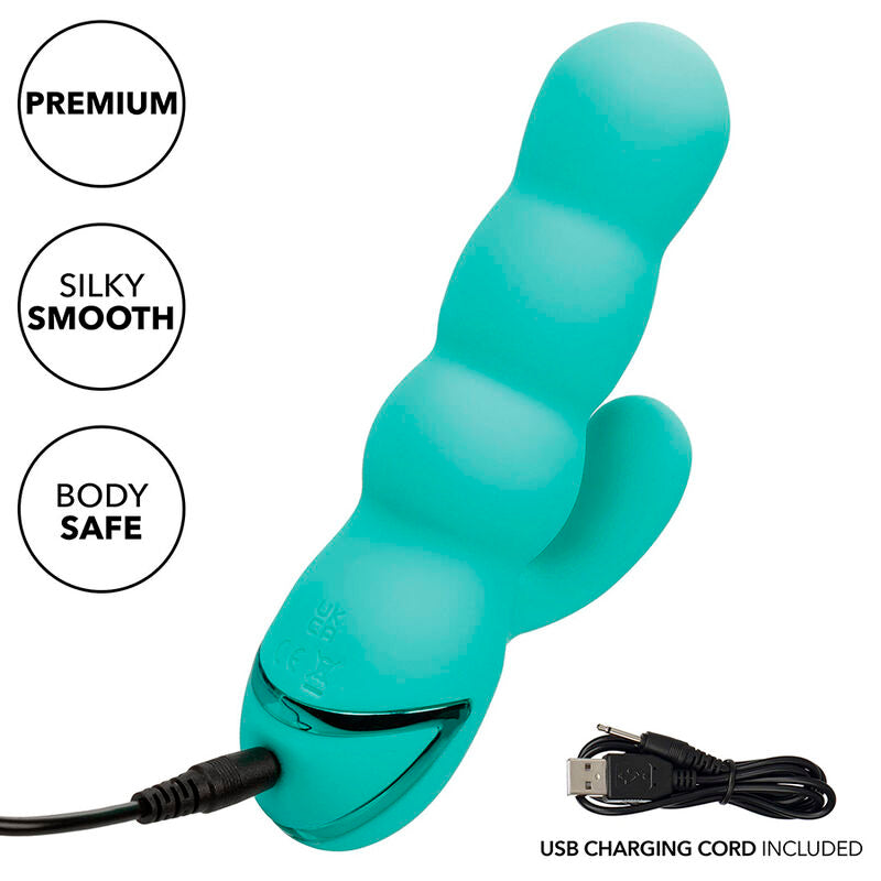 CALEXOTICS - DEL MAR DIVA VIBRATOR RABBIT WATER GREEN BY CALIFORNIA DREAMING