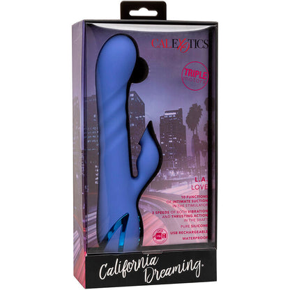 CALEXOTICS - LA LOVE VIBRATOR &amp; SUCKER BLUE BY CALIFORNIA DREAMING