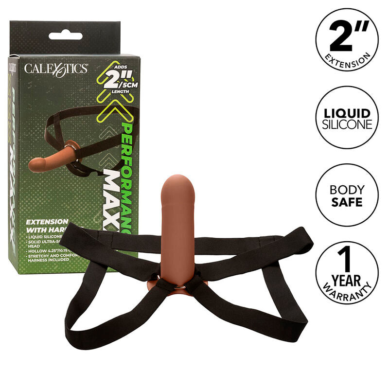 CALEXOTICS - PERFORMANCE MAXX EXTENSION WITH HARNESS DARK SKIN