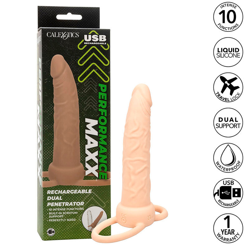 CALEXOTICS - PERFORMANCE MAXX DOUBLE PENETRATION RECHARGEABLE LIGHT SKIN