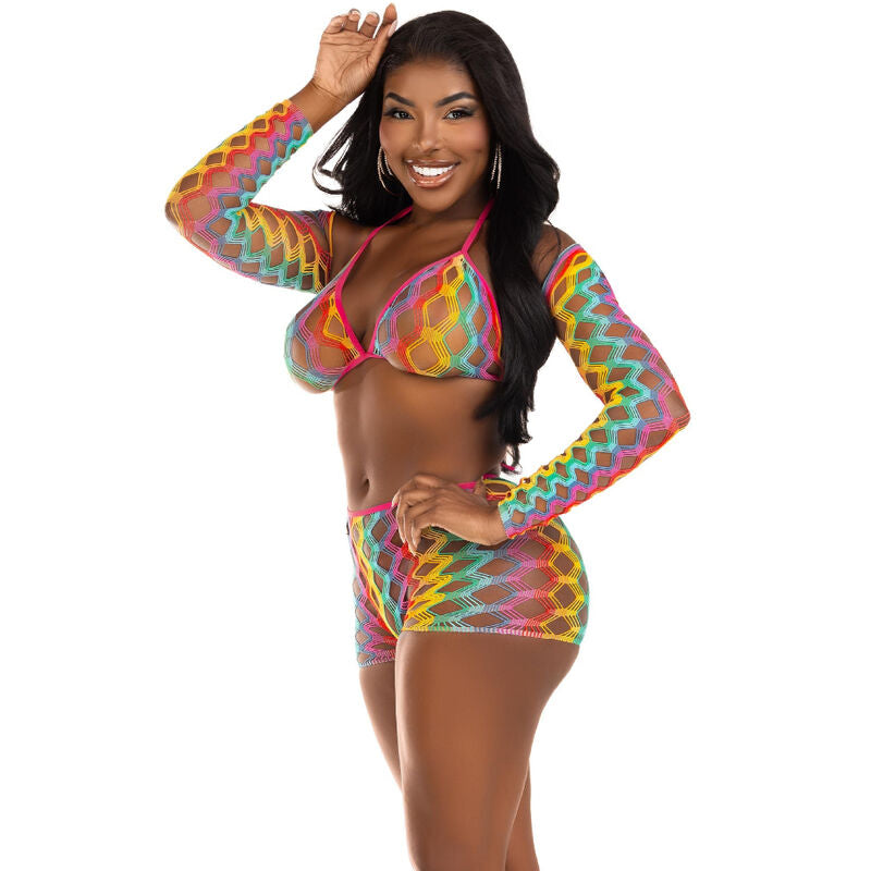 LEG AVENUE - THREE-PIECE MULTICOLOR SET