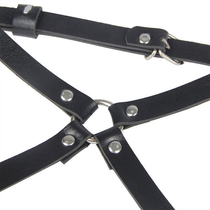 SUBBLIME - BLACK LEATHER WAIST AND LEG HARNESS ONE SIZE