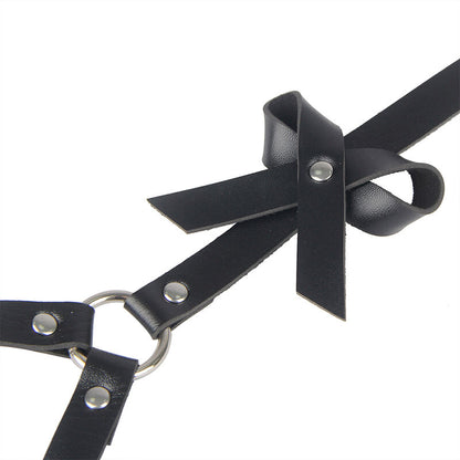 SUBBLIME - BLACK LEATHER WAIST AND LEG HARNESS ONE SIZE