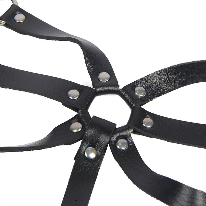 SUBBLIME - ADJUSTABLE BLACK LEATHER STRAP BODY HARNESS ONE SIZE