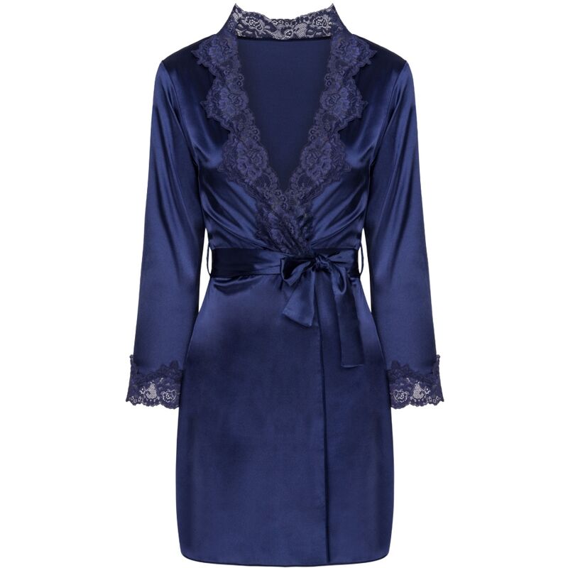 LIVCO CORSETTI FASHION - JACQUELINE LC 90249 ROBE + SHIRT + PANTY NAVY BLUE S/M