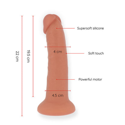 ONINDER - LARGE BOGOTÁ DILDO VIBRATOR 9 SPEEDS NATURAL 22 CM -O- 4.5 CM - FREE APP