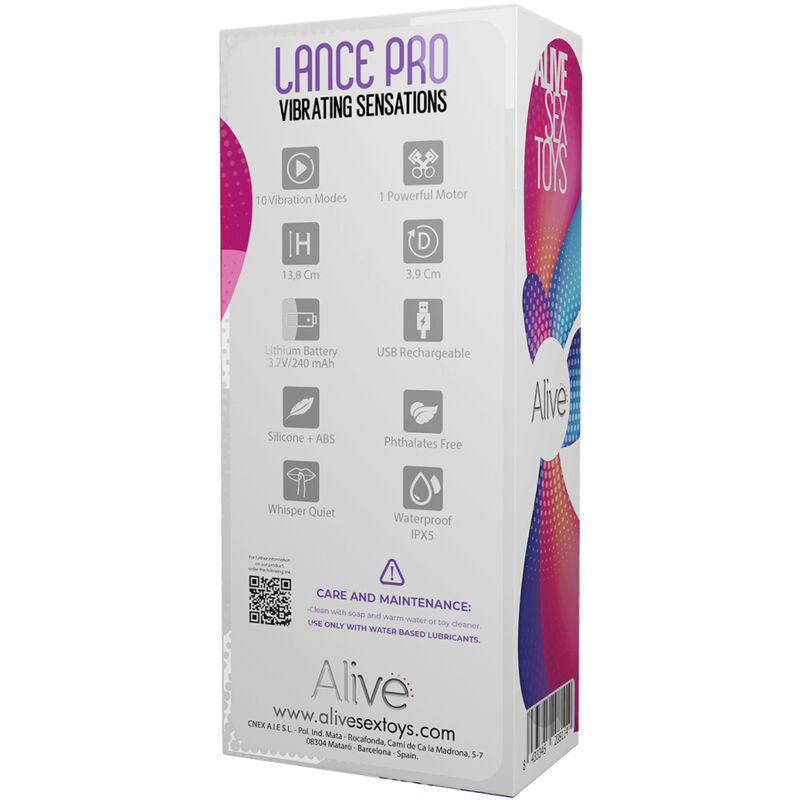 ALIVE - LANCE PRO PINK ANAL STIMULATOR &amp; VIBRATOR