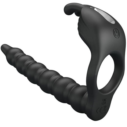 PRETTY LOVE - BLACKNEY ANILLO PENE CON PLUG VIBRADOR NEGRO