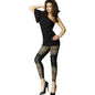 CHILIROSE - CR 3390 LEGGINS BLACK &amp; LEOPARD S/M