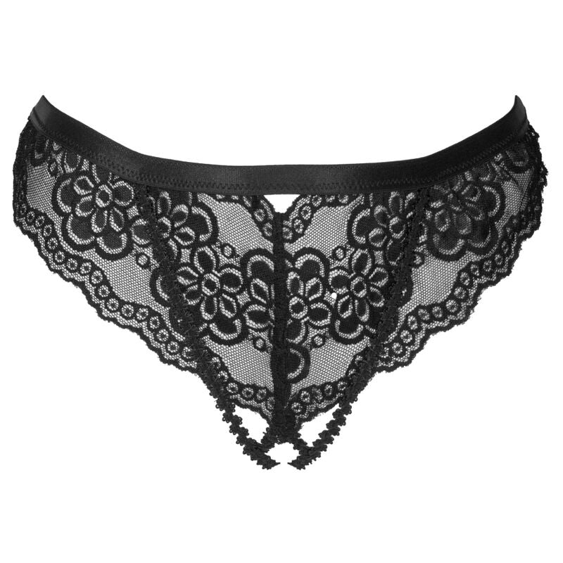 LIVCO CORSETTI FASHION - OKSURIN PANTY CROTCHLESS BLACK S/M