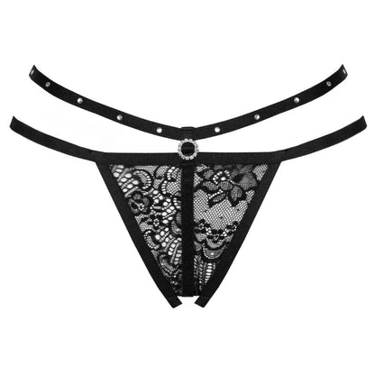 LIVCO CORSETTI FASHION - NOMADE THONG CROTCHLESS BLACK S/M