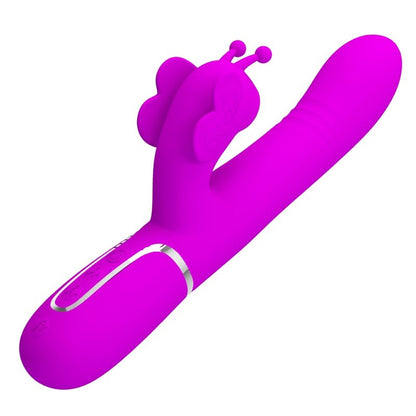 PRETTY LOVE - 4 IN 1 MULTIFUNCTION RABBIT VIBRATOR FUCHSIA BUTTERFLY