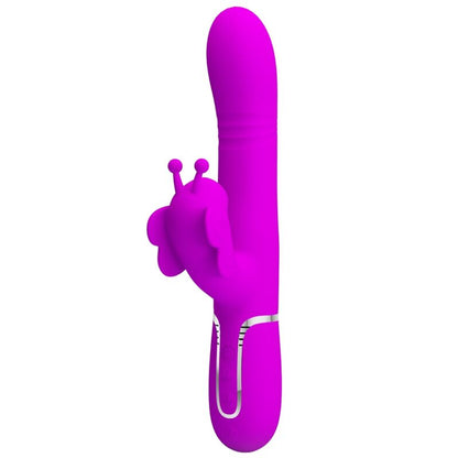 PRETTY LOVE - 4 IN 1 MULTIFUNCTION RABBIT VIBRATOR FUCHSIA BUTTERFLY