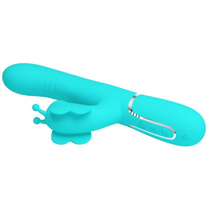 PRETTY LOVE - 4 IN 1 MULTIFUNCTION RABBIT VIBRATOR WATER GREEN BUTTERFLY