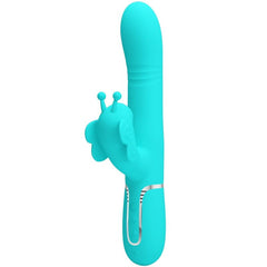 PRETTY LOVE - 4 IN 1 MULTIFUNCTION RABBIT VIBRATOR WATER GREEN BUTTERFLY