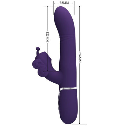 PRETTY LOVE - 4 IN 1 MULTIFUNCTION RABBIT VIBRATOR BUTTERFLY PURPLE