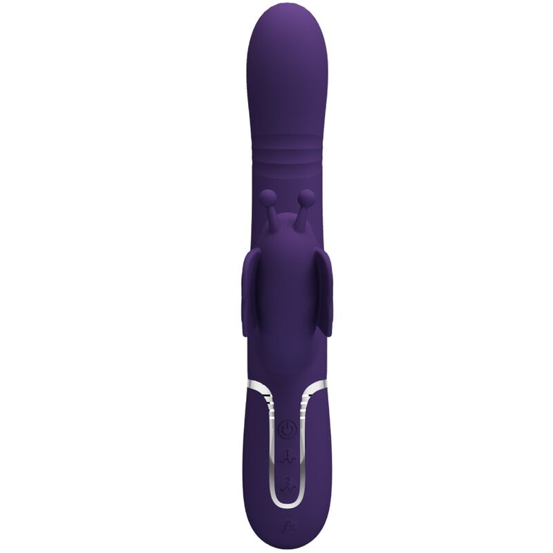 PRETTY LOVE - 4 IN 1 MULTIFUNCTION RABBIT VIBRATOR BUTTERFLY PURPLE