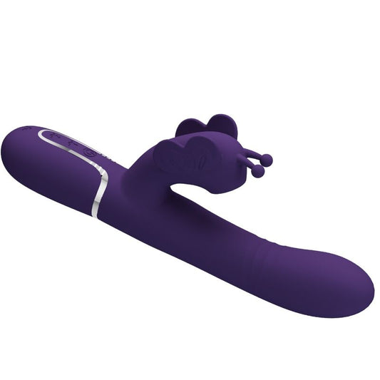 PRETTY LOVE - 4 IN 1 MULTIFUNCTION RABBIT VIBRATOR BUTTERFLY PURPLE