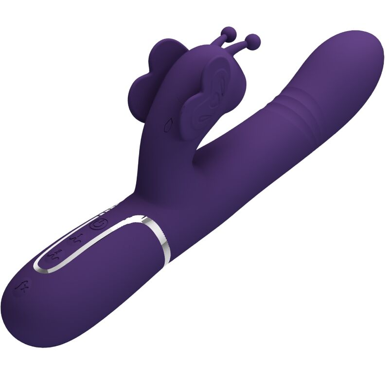 PRETTY LOVE - 4 IN 1 MULTIFUNCTION RABBIT VIBRATOR BUTTERFLY PURPLE