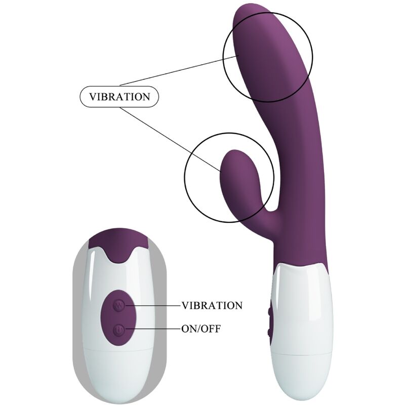 PRETTY LOVE - ALVIS VIBRATOR RABBIT &amp; G-SPOT PURPLE