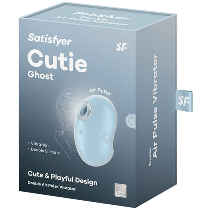 SATISFYER - CUTIE GHOST VIBRATOR LAY-ON LIGHT BLUE