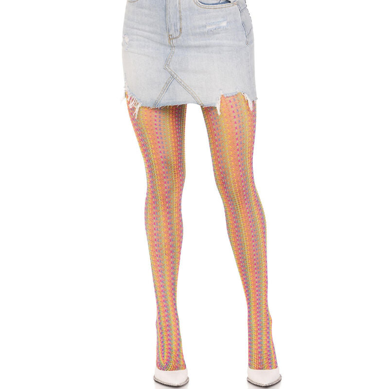 LEG AVENUE - MULTICOLOR CROCHET TIGHTS