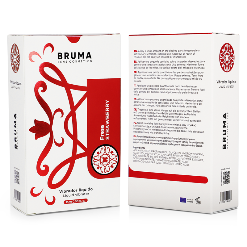 BRUMA - POTENTE GEL VIBRADOR LÍQUIDO FRESA 15 ML