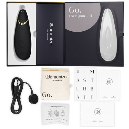 WOMANIZER - PREMIUM 2 BLACK CLITORIS STIMULATOR