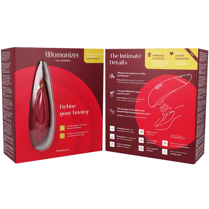 WOMANIZER - PREMIUM 2 CLITORIS STIMULATOR BURGUNDY