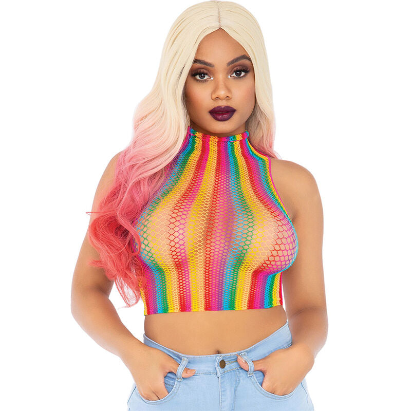 LEG AVENUE - MULTICOLOR MESH TOP