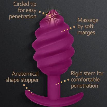 G-VIBE - GPLUG TWIST 2 ANAL PLUG PURPLE