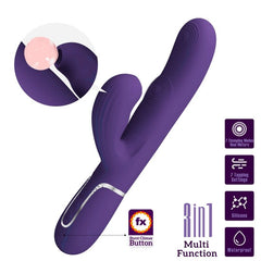 PRETTY LOVE - 3 IN 1 MULTIFUNCTION G-SPOT VIBRATOR PURPLE