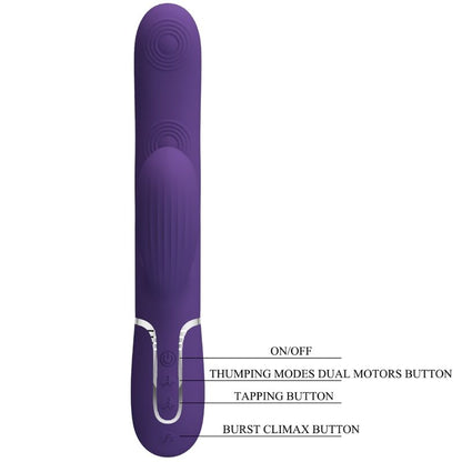 PRETTY LOVE - 3 IN 1 MULTIFUNCTION G-SPOT VIBRATOR PURPLE