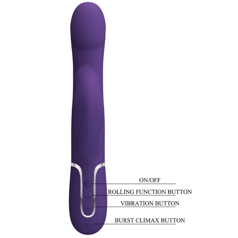 PRETTY LOVE - ZALIN VIBRATOR RABBIT PEARLS 4 IN 1 PURPLE