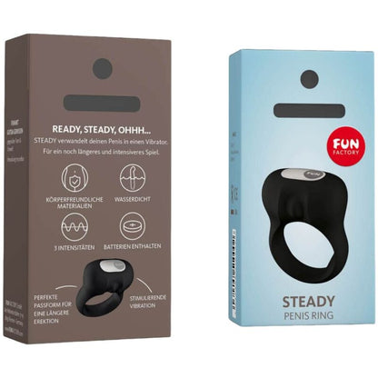 FUN FACTORY - STEADY VIBRATING PENIS RING BLACK