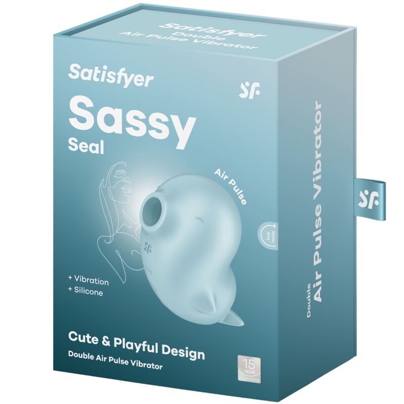 SATISFYER - SASSY SEAL STIMULATOR &amp; VIBRATOR BLUE