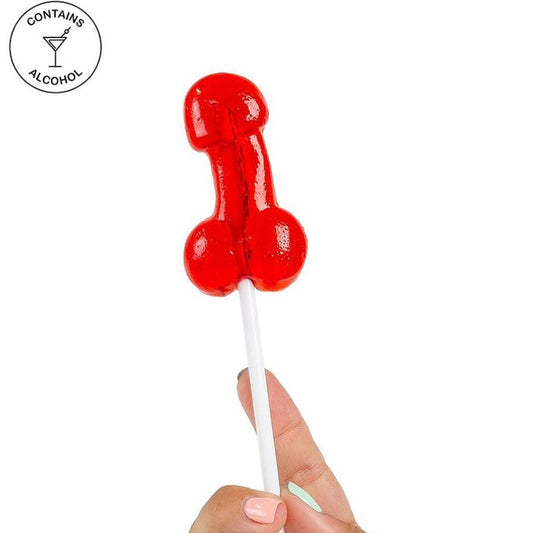 SECRETPLAY - PENIS JELLY LOLLIPOP WITH ALCOHOL STRAWBERRY DAIQUIRI