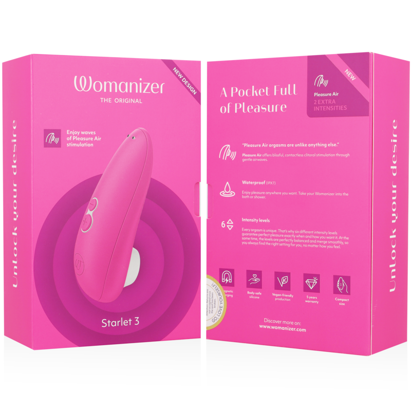 WOMANIZER - STARLET 3 ESTIMULADOR CLÍTORIS ROSA