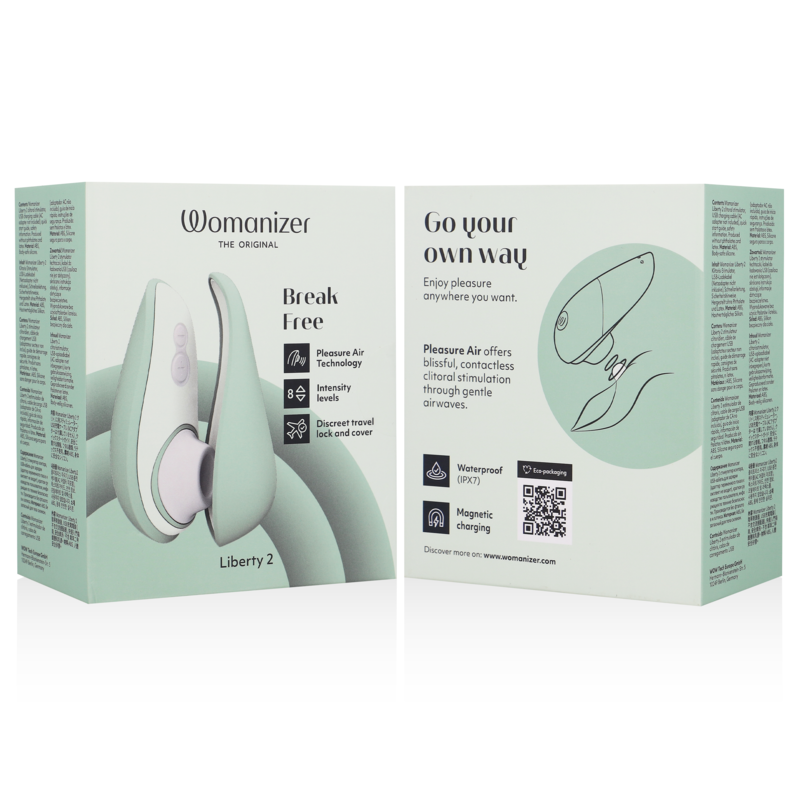 WOMANIZER - LIBERTY 2 CLITORIS STIMULATOR &amp; SUCKER LIGHT GREEN