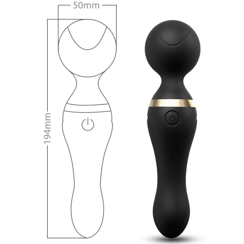 ARMONY - FREEZA FLEXIBLE HEAD MASSAGER &amp; VIBRATOR BLACK